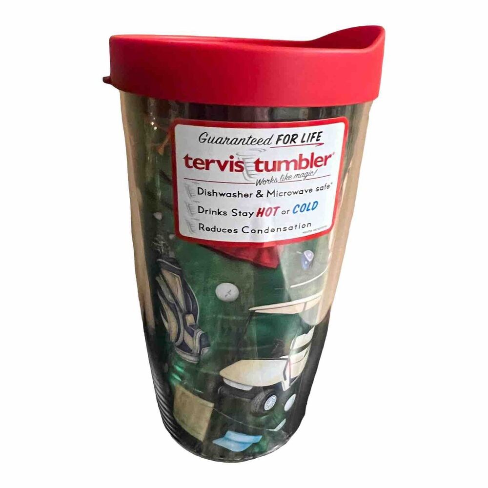 Tervis Dan Morris Golf Theme 16oz Hot Cold Travel Cup Tumbler W/Lid New Giftable